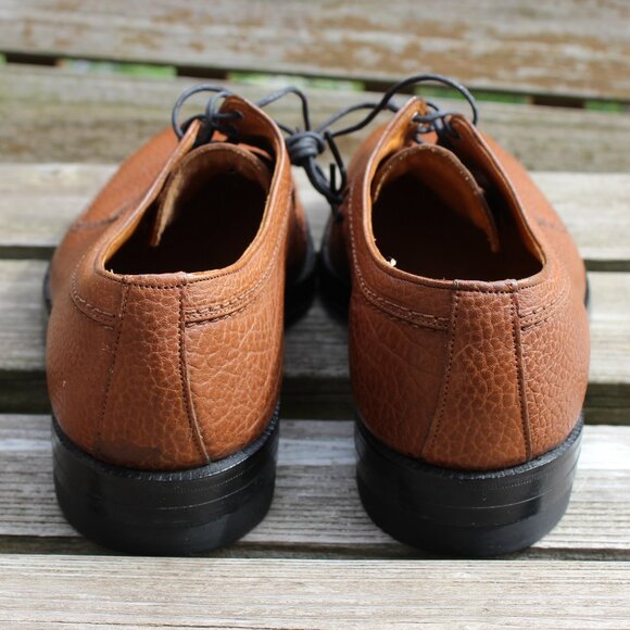 NOS Vintage the McHale Shoe Pebbled Brown Leather Derby, 7 EEE, Made in Canada - Picture 7 of 14